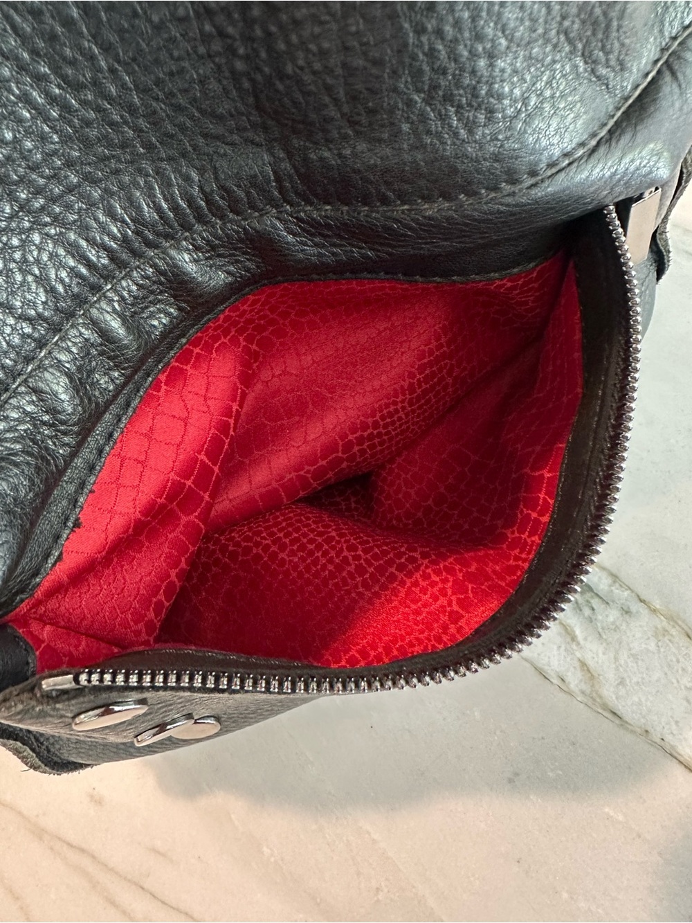 Hammitt Black Pebbled Leather Shane Backpack with Chrome Details - Picture 5 of 5